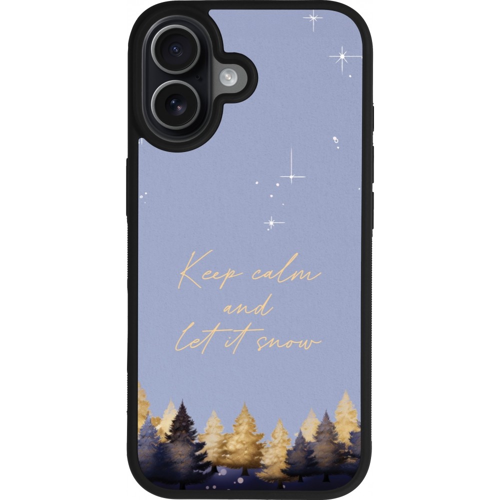 iPhone 17 Case Hülle - Silikon schwarz Winter 25 Winter illustration of trees