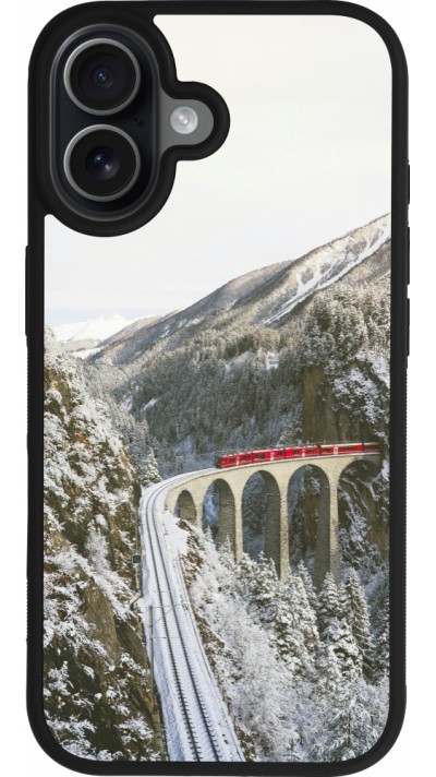 iPhone 17 Case Hülle - Silikon schwarz Winter 25 Winter polar express
