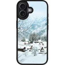 iPhone 17 Case Hülle - Silikon schwarz Winter 25 Winter snowy landscape