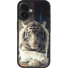 Coque iPhone 17 - Silicone rigide noir Zen Tiger