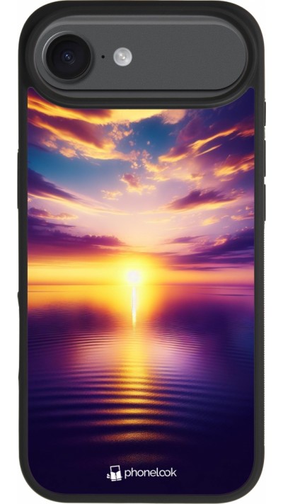 iPhone Air Case Hülle - Silikon schwarz Sonnenuntergang gelb violett iPhone Air Case Hülle - Silikon schwarz Sonnenuntergang gelb violett