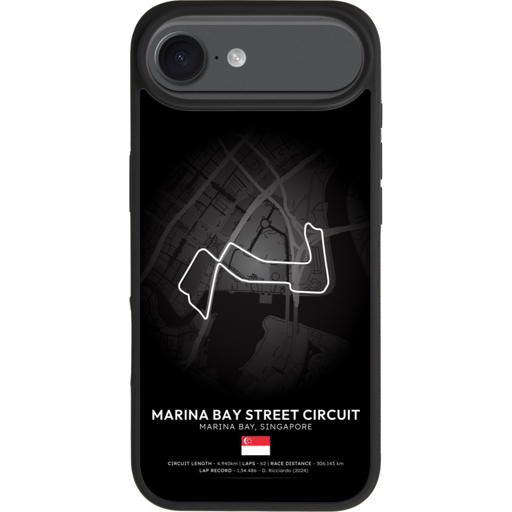 iPhone Air Case Hülle - Silikon schwarz F1 Track 2025 Singapore