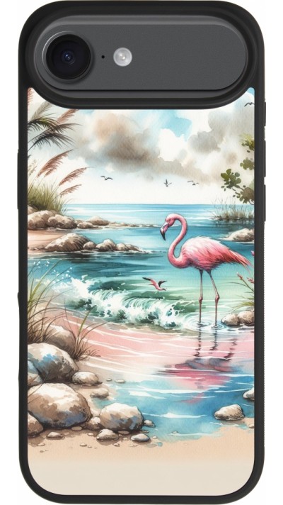 iPhone Air Case Hülle - Silikon schwarz Flamingo Aquarell iPhone Air Case Hülle - Silikon schwarz Flamingo Aquarell