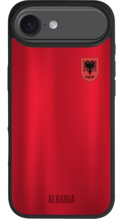 Coque iPhone Air - Silicone rigide noir Maillot de football Albanie personnalisable Coque iPhone Air - Silicone rigide noir Maillot de football Albanie personnalisable