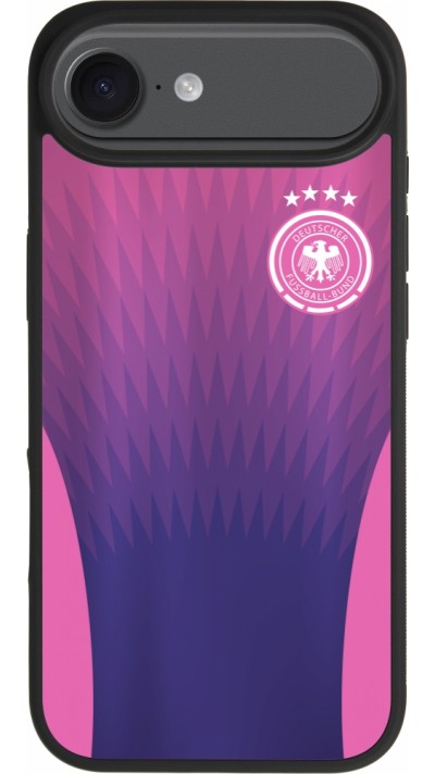 Coque iPhone Air - Silicone rigide noir Maillot de football Allemagne Extérieur personnalisable Coque iPhone Air - Silicone rigide noir Maillot de football Allemagne Extérieur personnalisable
