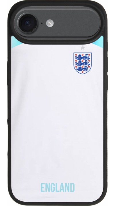 Coque iPhone Air - Silicone rigide noir Maillot de football Angleterre 2022 personnalisable Coque iPhone Air - Silicone rigide noir Maillot de football Angleterre 2022 personnalisable