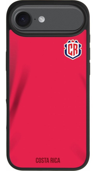 Coque iPhone Air - Silicone rigide noir Maillot de football Costa Rica 2022 personnalisable Coque iPhone Air - Silicone rigide noir Maillot de football Costa Rica 2022 personnalisable