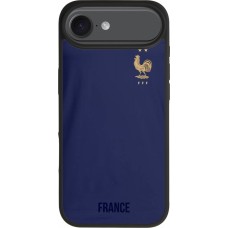 Coque iPhone Air - Silicone rigide noir Maillot de football France 2022 personnalisable