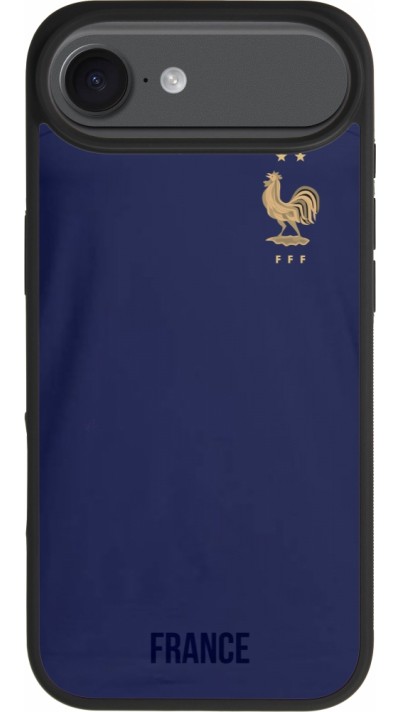 Coque iPhone Air - Silicone rigide noir Maillot de football France 2022 personnalisable Coque iPhone Air - Silicone rigide noir Maillot de football France 2022 personnalisable