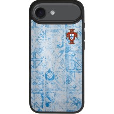 Coque iPhone Air - Silicone rigide noir Maillot de football Portugal Extérieur personnalisable