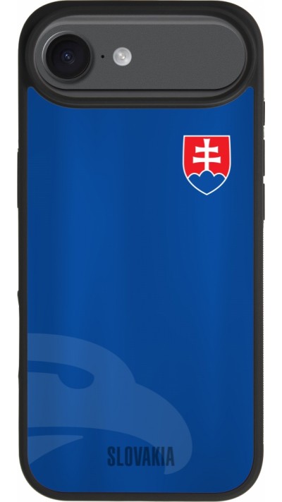 Coque iPhone Air - Silicone rigide noir Maillot de football Slovaquie
