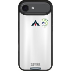 Coque iPhone Air - Silicone rigide noir Maillot de football Slovénie