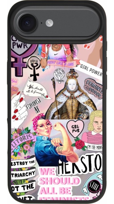 iPhone Air Case Hülle - Silikon schwarz Girl Power Collage iPhone Air Case Hülle - Silikon schwarz Girl Power Collage