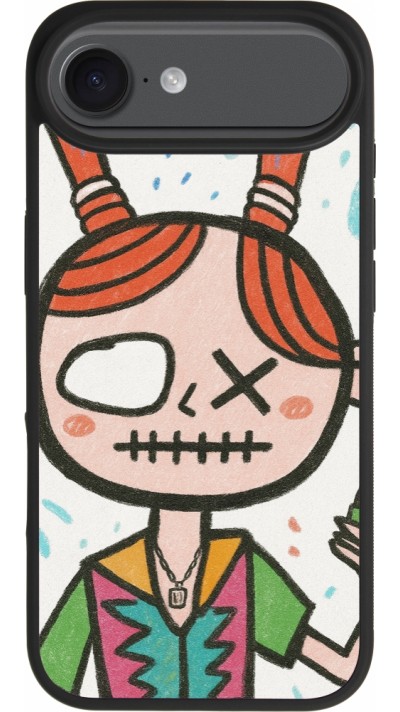 Coque iPhone Air - Silicone rigide noir Little Girl Sketch Coque iPhone Air - Silicone rigide noir Little Girl Sketch