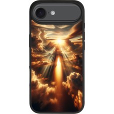 Coque iPhone Air - Silicone rigide noir Lueur Céleste Zenith