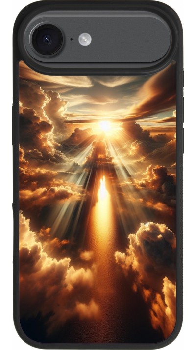 Coque iPhone Air - Silicone rigide noir Lueur Céleste Zenith Coque iPhone Air - Silicone rigide noir Lueur Céleste Zenith