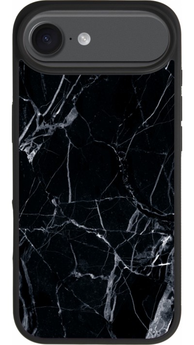 Coque iPhone Air - Silicone rigide noir Marble Black 01