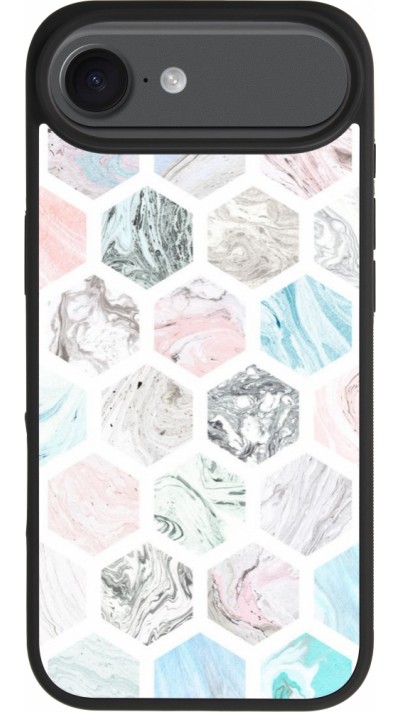 Coque iPhone Air - Silicone rigide noir Marble Everything