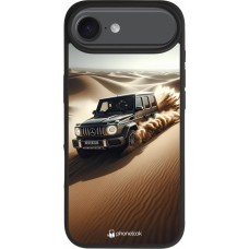 Coque iPhone Air - Silicone rigide noir Mercedes G Drift Desert