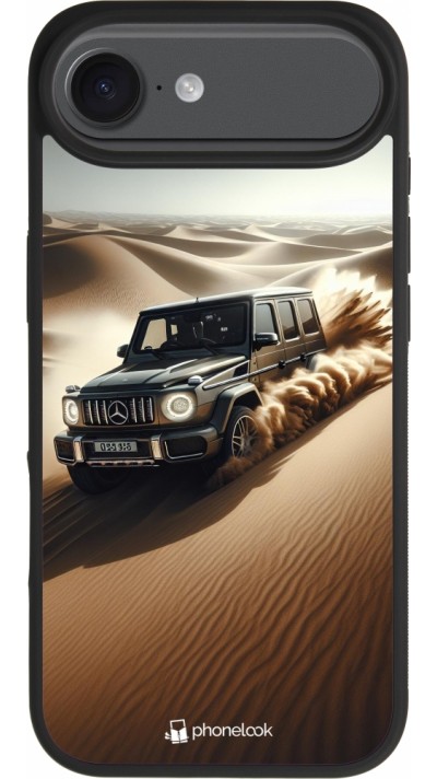 Coque iPhone Air - Silicone rigide noir Mercedes G Drift Desert