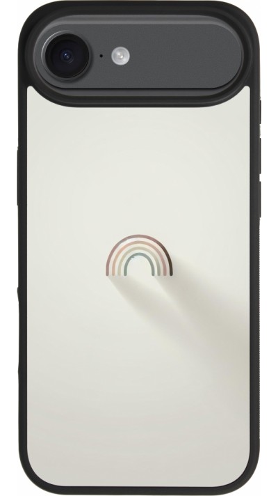 Coque iPhone Air - Silicone rigide noir Mini Rainbow Minimal