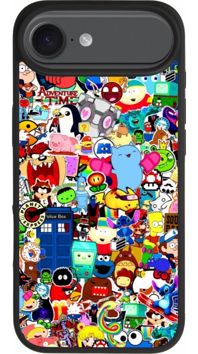 Coque iPhone Air - Silicone rigide noir Mixed cartoons
