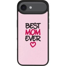 Coque iPhone Air - Silicone rigide noir Mom 2023 best Mom ever pink