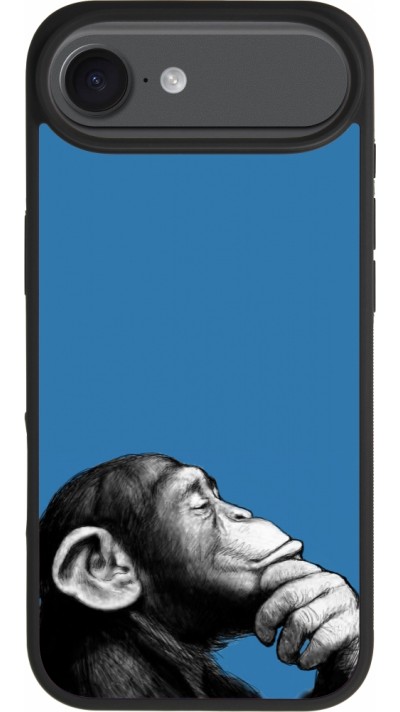 Coque iPhone Air - Silicone rigide noir Monkey Pop Art