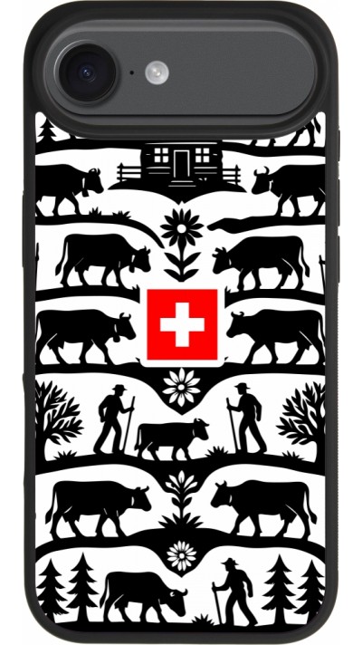 Coque iPhone Air - Silicone rigide noir Poya Suisse 3