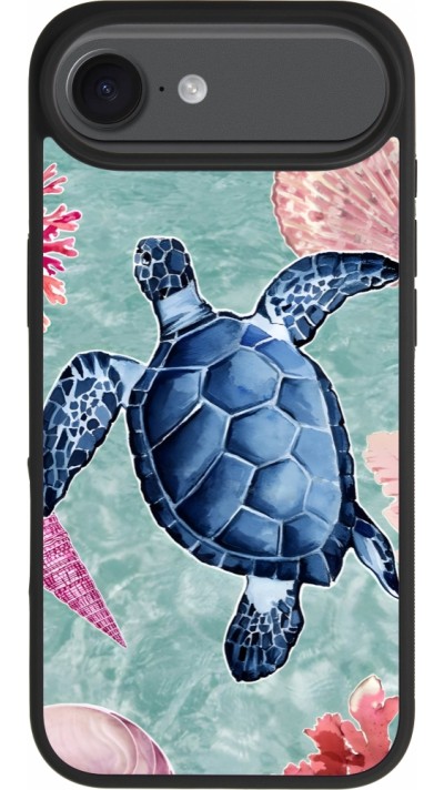 Coque iPhone Air - Silicone rigide noir Preppy Turtle