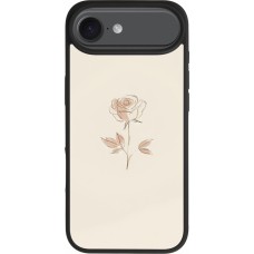 Coque iPhone Air - Silicone rigide noir Sable Rose Minimaliste