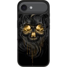 Coque iPhone Air - Silicone rigide noir Skull 02