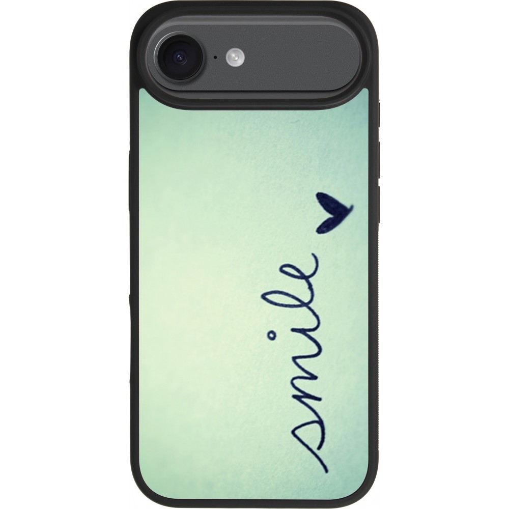 iPhone Air Case Hülle - Silikon schwarz Smile