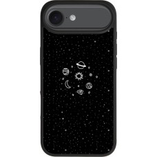 iPhone Air Case Hülle - Silikon schwarz Space Doodle