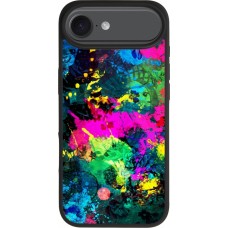 Coque iPhone Air - Silicone rigide noir Splash paint