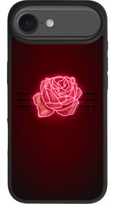 Coque iPhone Air - Silicone rigide noir Spring 23 neon rose