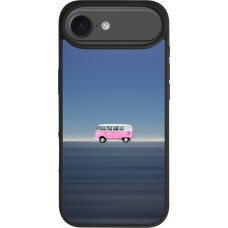 Coque iPhone Air - Silicone rigide noir Spring 23 pink bus