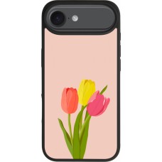Coque iPhone Air - Silicone rigide noir Spring 23 tulip trio
