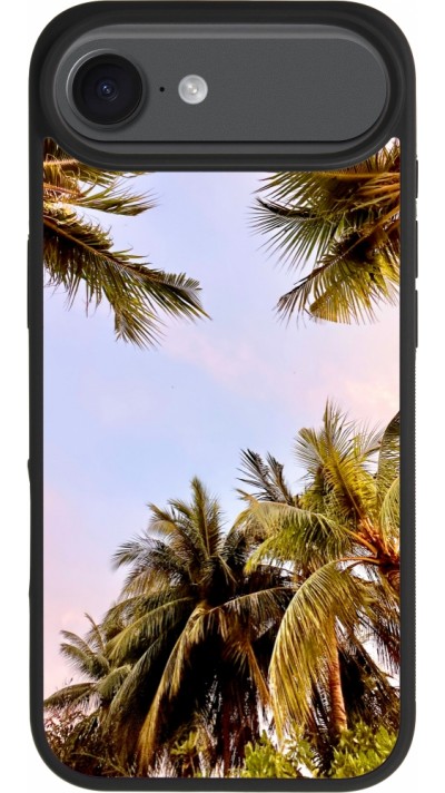 Coque iPhone Air - Silicone rigide noir Summer 2023 palm tree vibe