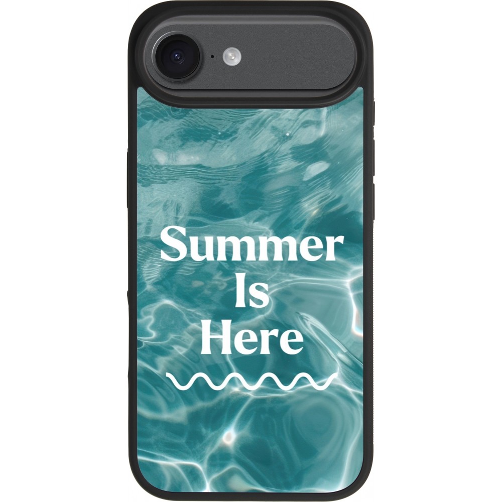Coque iPhone Air - Silicone rigide noir Summer 2025 Summer is here