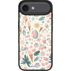 iPhone Air Case Hülle - Silikon schwarz Sommer Pink Muster