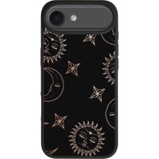 Coque iPhone Air - Silicone rigide noir Suns and Moons