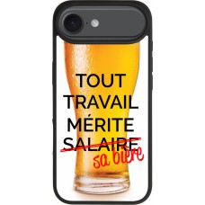 iPhone Air Case Hülle - Silikon schwarz Tout travail mérite sa bière