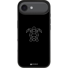 Coque iPhone Air - Silicone rigide noir Turtles lines on black