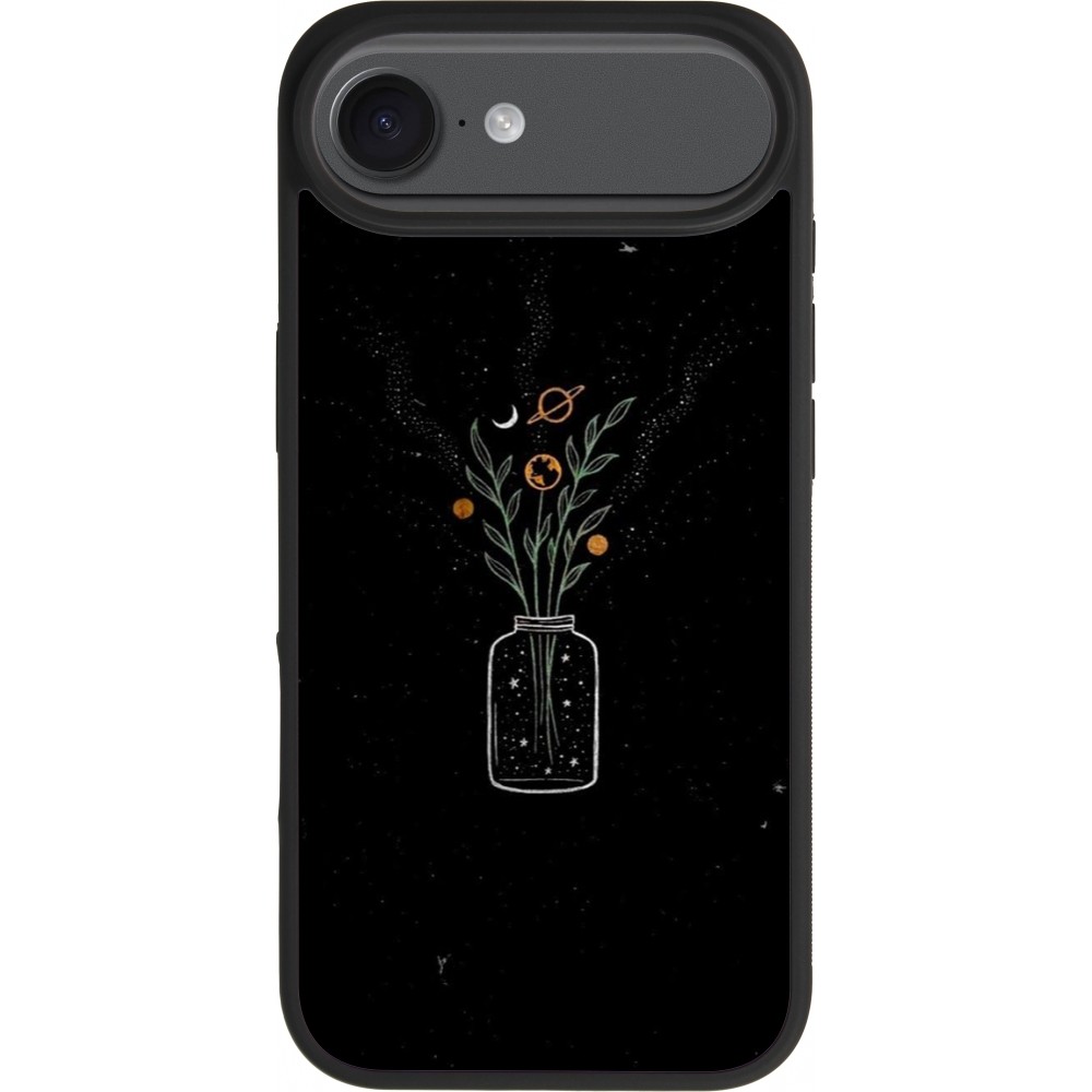 Coque iPhone Air - Silicone rigide noir Vase black