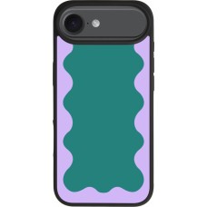 iPhone Air Case Hülle - Silikon schwarz Wavy Rectangle Green Purple