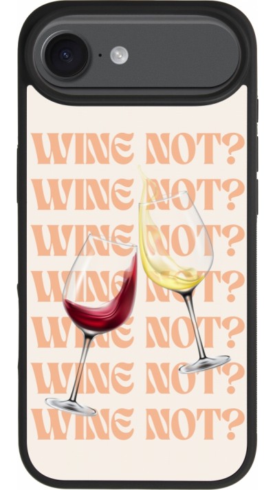 Coque iPhone Air - Silicone rigide noir Wine not