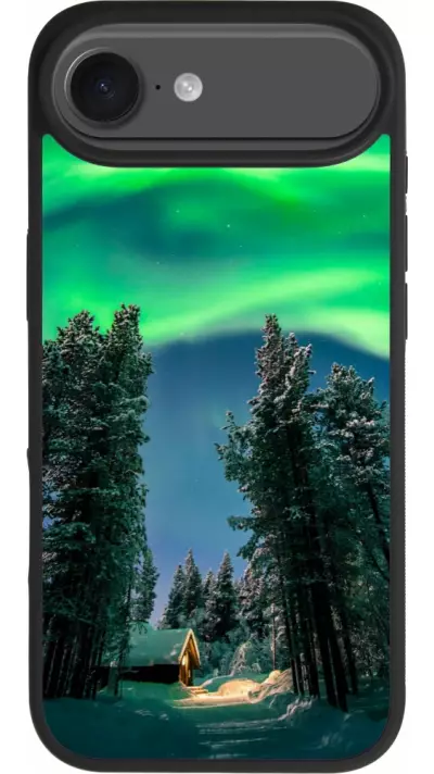 iPhone Air Case Hülle - Silikon schwarz Winter 22 Northern Lights