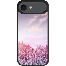 Coque iPhone Air - Silicone rigide noir Winter 22 Pink Forest