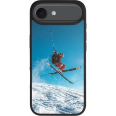 Coque iPhone Air - Silicone rigide noir Winter 22 Ski Jump